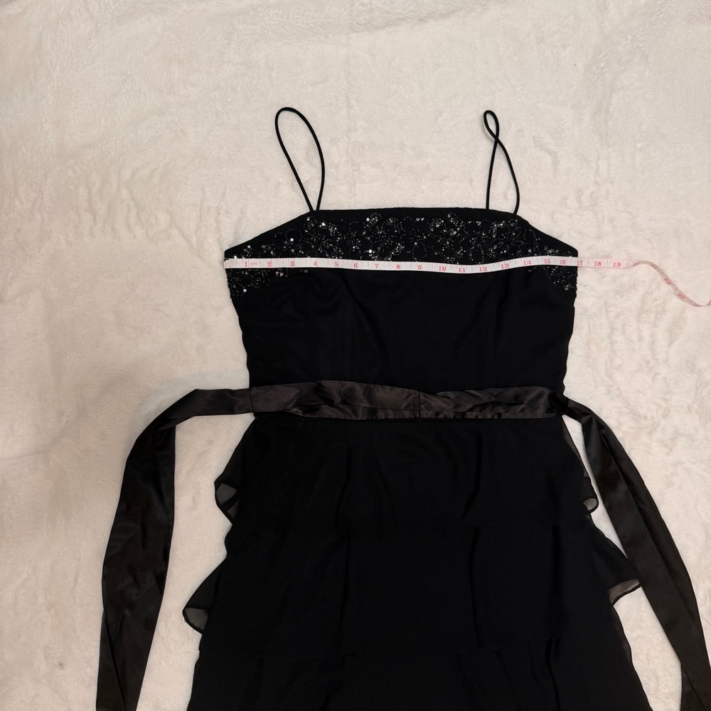 S.L. Fashions Vintage Black Sequin Beaded Cocktail Dress Size 8 Y2K Whimsigoth - Picture 7 of 13